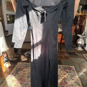 STAUD Black Long Sleeve Dress